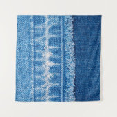 Tenture Texture en jean bleu (Devant (Horizontal))