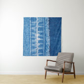 Tenture Texture en jean bleu (En situation (horizontale))