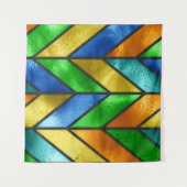 Tenture Texture en verre coloré Chevron (Devant (Horizontal))