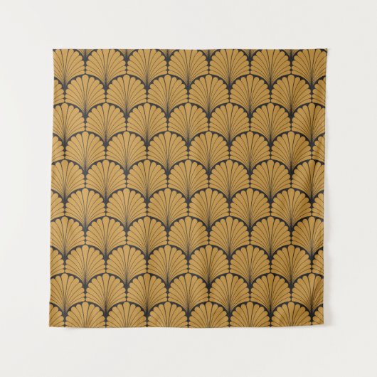 Tenture Texture florale géométrique Art déco (Devant)