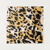 Tenture Texture léopard : motif baroque or. (Devant (Horizontal))