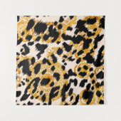 Tenture Texture léopard : motif baroque or. (Devant)