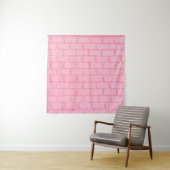Tenture Texture murale arrière - plan en brique rose paste (En situation)