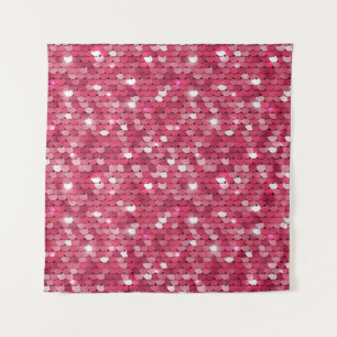 Tenture Texture paillée rose, motif vintage