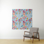 Tenture Texture transparente avec fleurs et papillons. Fin (En situation (horizontale))
