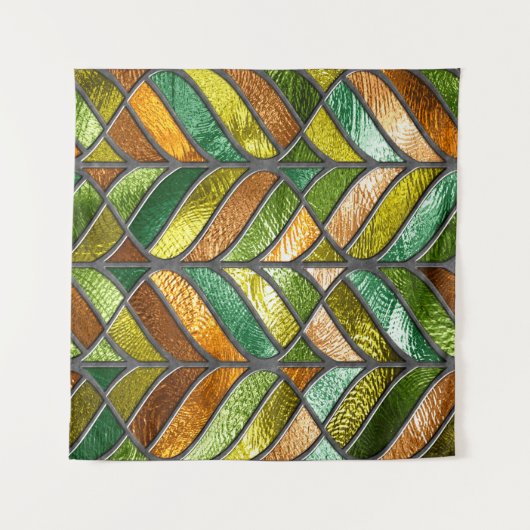 Tenture texture transparente en verre tendu avec motif feu (Devant (Horizontal))