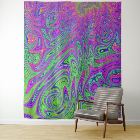Tenture textures psychodeliques (En situation)