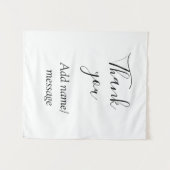 Tenture Thank you add name message simple stylish calligra (Devant (Horizontal))
