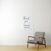 Tenture Thank you add name message simple stylish calligra (En situation)