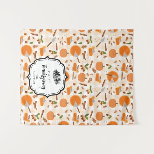 Tenture Thanksgiving Diner Partie Buffet Coureur Table (Devant (Horizontal))