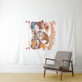 Tenture Thanksgiving Gnome Fall Leopard Turkey Essentiel T (En situation (horizontale))