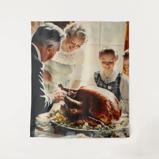 Tenture Thanksgiving Joy : Une fête familiale (Devant)