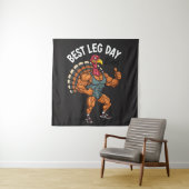 Tenture Thanksgiving Leg Day Tapestry (En situation)