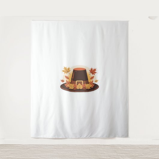 Tenture Thanksgiving Pilgrim Casquette - Automne Harvest D (Devant)