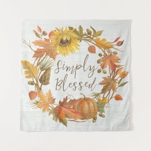 Tenture Thanksgiving Wreath - Simplement béni (Devant (Horizontal))