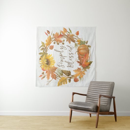 Tenture Thanksgiving Wreath - Simplement béni (En situation)