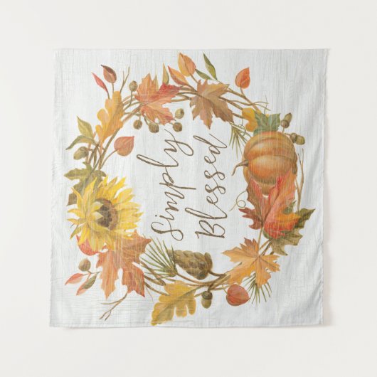 Tenture Thanksgiving Wreath - Simplement béni (Devant)