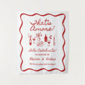 Tenture That's Amore Italian Theme Engagement Party Sign (Devant)