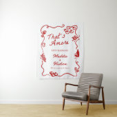 Tenture That's Amore Italian Theme Rehearsal Dinner Sign (En situation)