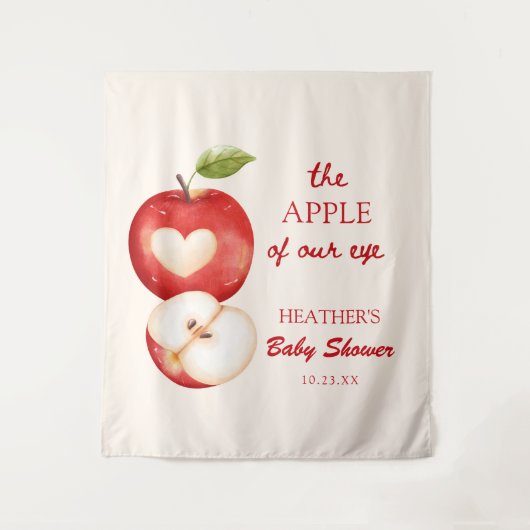 Tenture The Apple Of Our Eye Apple Baby Shower Banner (Devant)
