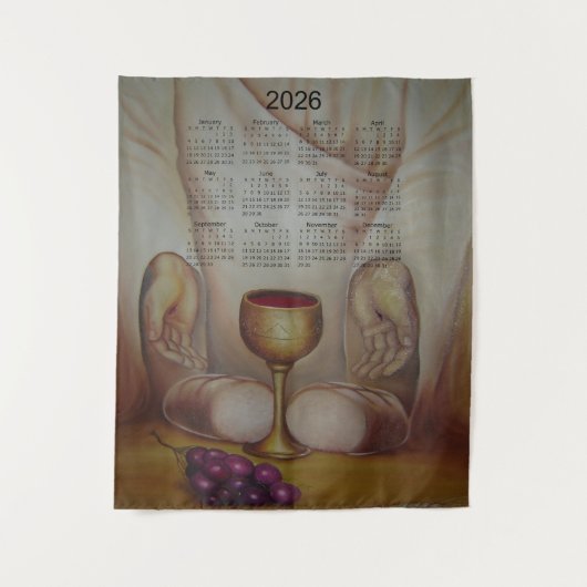 Tenture The Bread of Life: Holy Eucharist 2026 Calendar (Devant)