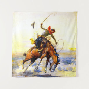 Tenture « The Bucker » Art occidental par Charles M Russel