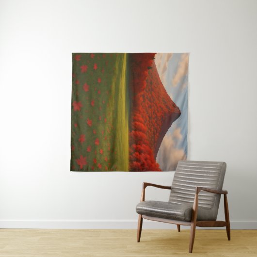 Tenture The Fiery Autumn Summit: Red Silence over the Drea (En situation (horizontale))