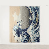 Tenture The Great Wave off Kanagawa 8 Bit Pixel Art (Devant)