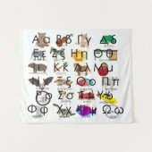 Tenture The Greek Alphabet Letters (Devant (Horizontal))