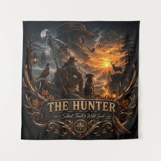 Tenture The Hunter , Dans le silence sauvage  (Devant)