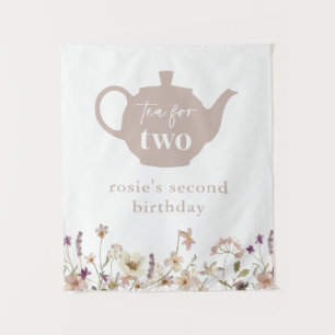Tenture Thé pour deux 2e anniversaire floral