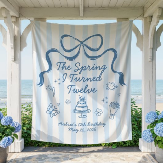 Tenture The Spring I turned 12 Birthday Banner 