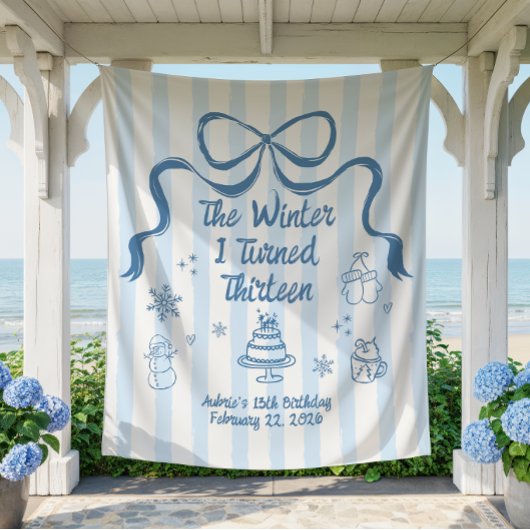 Tenture The Winter I turned 13 Birthday Banner 