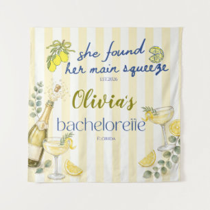 Tenture thème citron elle a trouvé son petit ami jaune