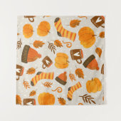 Tenture Thème d'automne Carrelage Motif transparent (Devant (Horizontal))