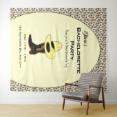 Tenture Thème de chaussures de chapeau de cowboy pour ente (En situation (horizontale))