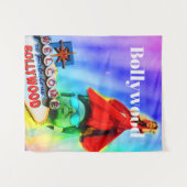 Tenture Thème de fête coloré Bollywood indien (Devant (Horizontal))