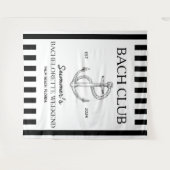 Tenture Thème d'enterrement de vie de jeune fille en bord  (Devant (Horizontal))