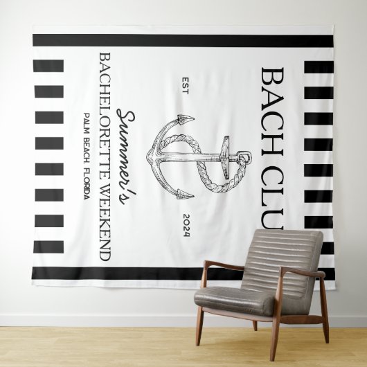 Tenture Thème d'enterrement de vie de jeune fille marin an (En situation (horizontale))