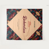 Tenture Thème floral riche et sombre pour Baby Shower de m (Devant (Horizontal))