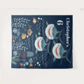 Tenture Thème requin bricolage âge sous la mer enfants (Devant (Horizontal))