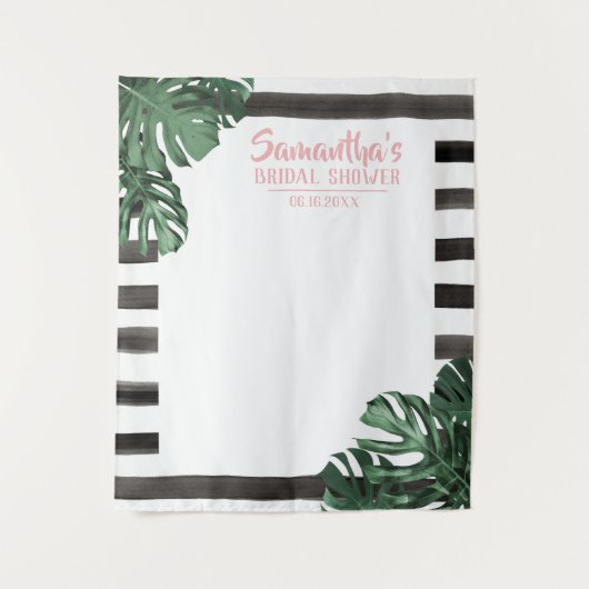 Tenture Thème Tropical Mariage Enterrement de Vie de Jeune (Devant)