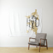 Tenture Thème Voyage Carte du Monde Fond Planétaire (En situation (horizontale))