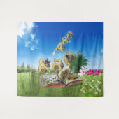 Tenture Thèmes de l'alphabet majuscule ABC. (Devant (Horizontal))