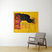 Tenture Theophile Steinlen - Le Chat Noir Vintage (En situation (horizontale))