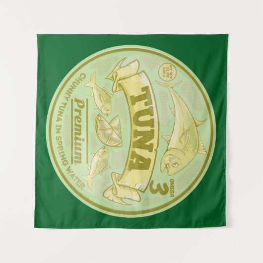 Tenture Thon peut pop art en étain poisson (Devant (Horizontal))