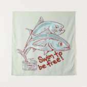 Tenture Thon Poisson assaisonnant une boîte (Devant)