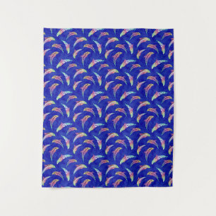Tenture Tie Dye Animaux marins Dolphins Marlins