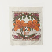 Tenture Tiger Lily Fleurs Vintages Protection Prospérité (Devant)