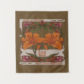 Tenture Tiger Lily Fleurs Vintages Protection Prospérité (Devant)